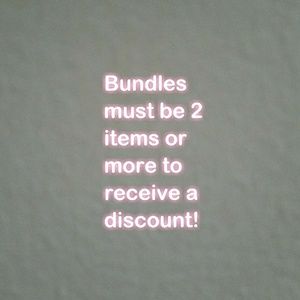 Bundles must be 2 items or more